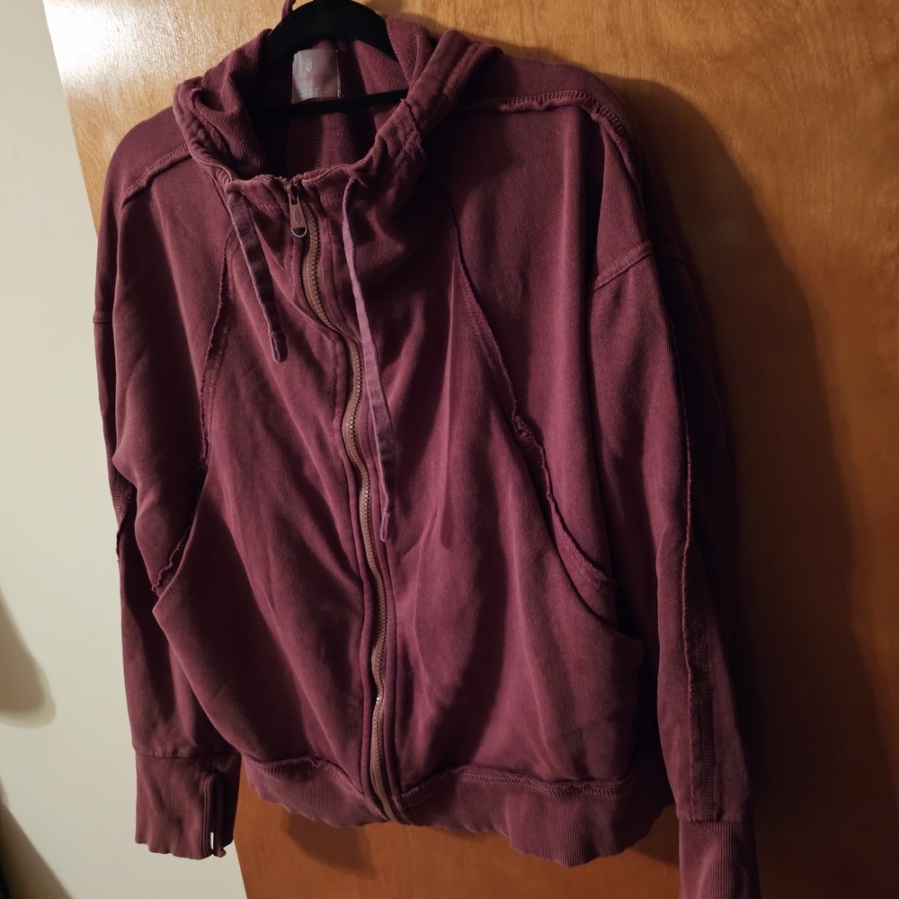 Free People Burgundy Hoodie